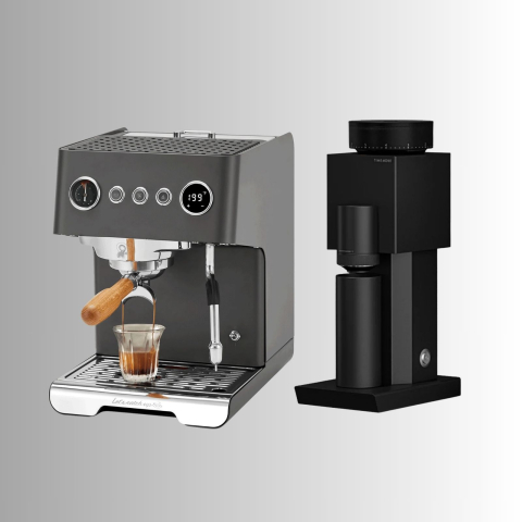 Pachet Home Barista Gemilai: Espressor Gemilai Ele G3028A - Rasnita Timemore Bricks 01S - Negru