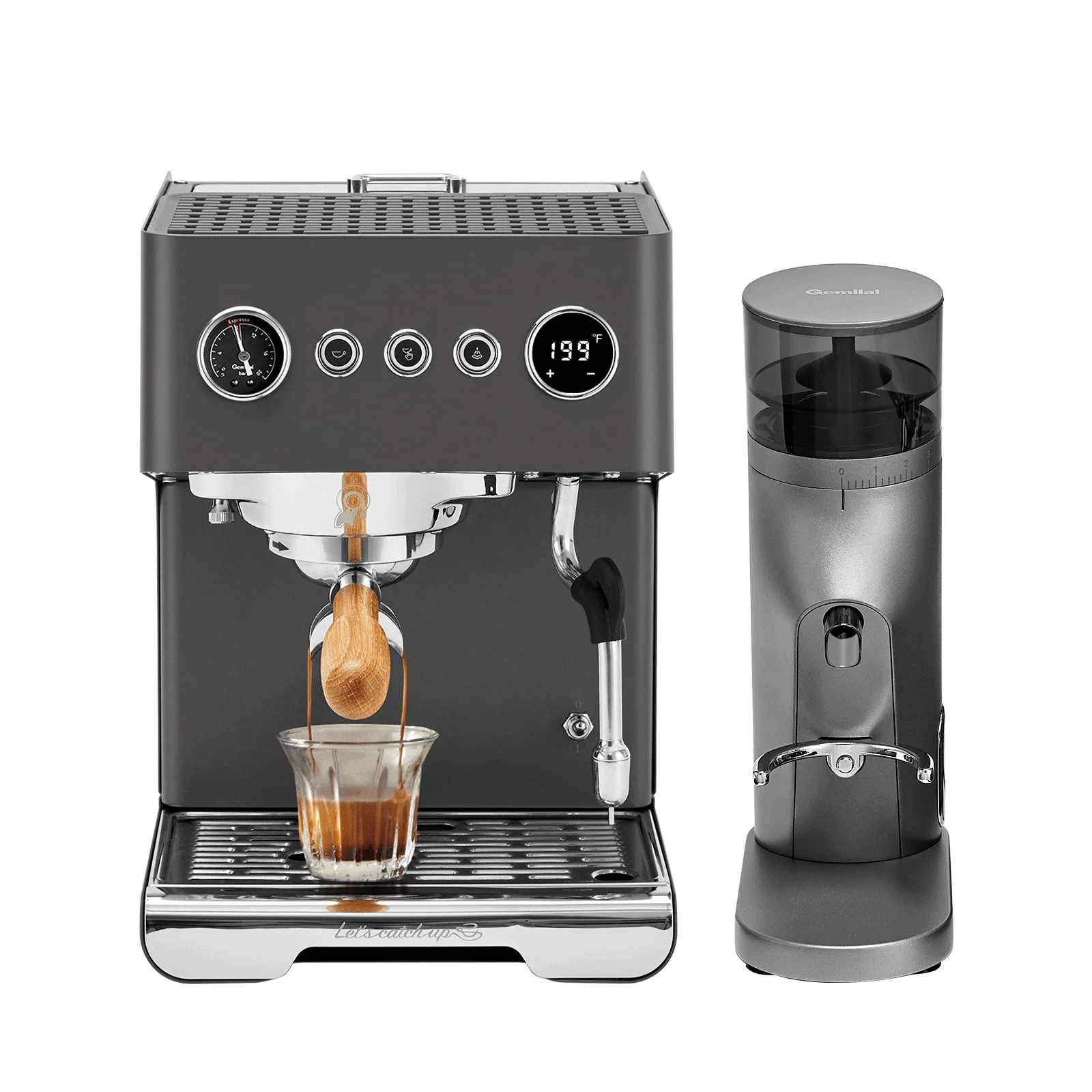 Pachet Home Barista Gemilai: Espressor Gemilai Ele G3028A - Rasnita Gemilai Molight G9010B - Rock Grey [1]