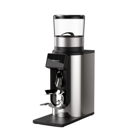 Rocket Gravo – Rasnita Electrica cu cutite plate 63 mm, Grind by Weight, Espresso – Crom [1]