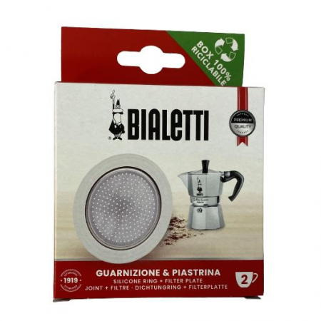 Bialetti - Bialetti Set 1 garnitura + 1 sita Moka Pot Induction - 2 cupe