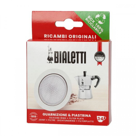Bialetti - Bialetti Set 1 garnitura + 1 sita Moka Pot Induction - 4 cupe