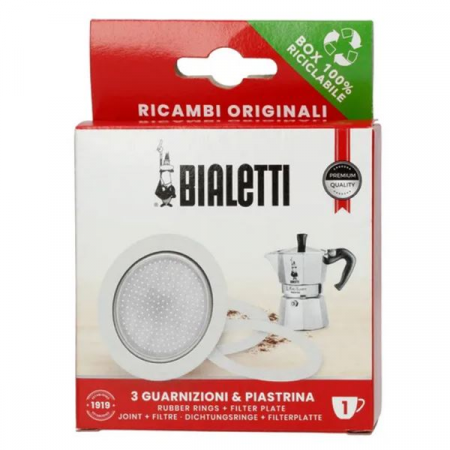 Bialetti - Bialetti Set 3 garnituri + 1 sita Moka Pot Express - 1 cupa