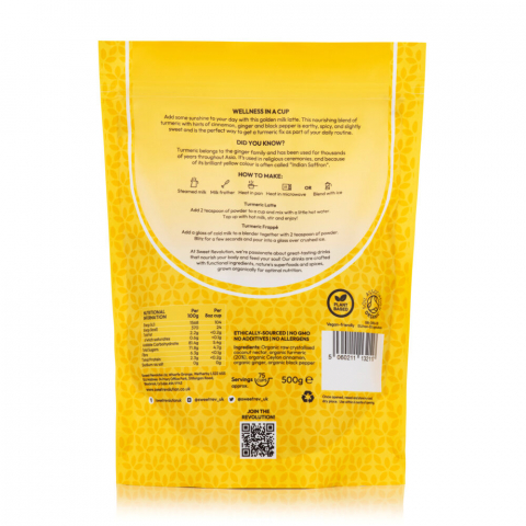 Superfood Latte Turmeric cu Piper negru 500g [1]