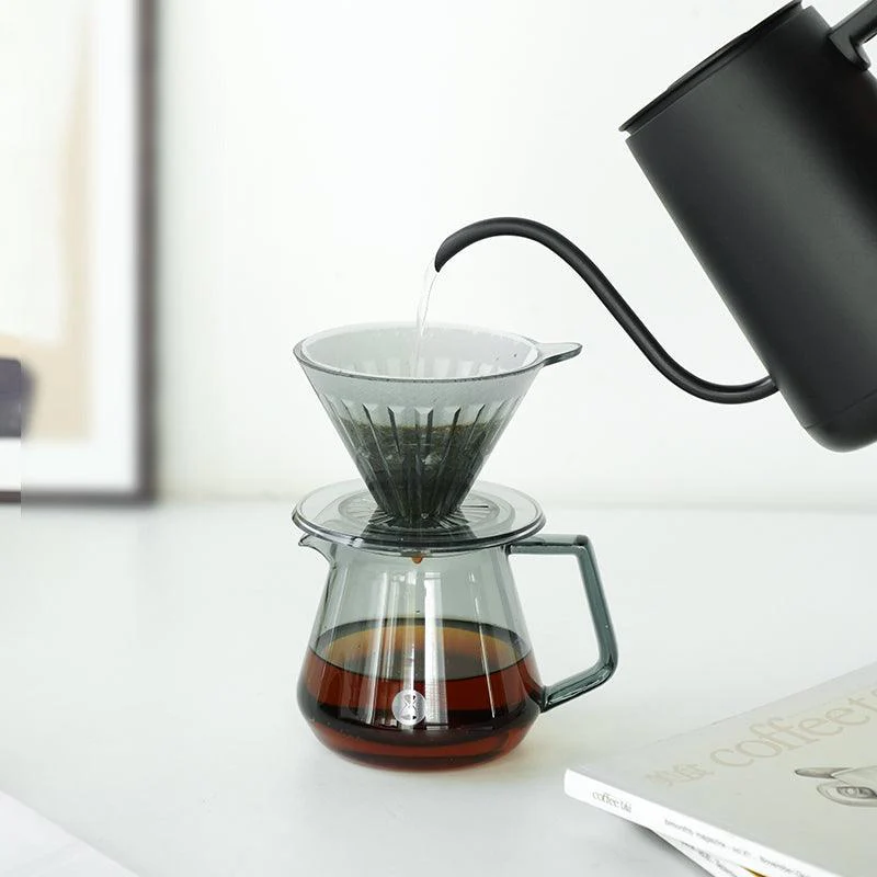 Timemore Brewer Set Crystal Eye cu Dripper Plastic PCTG 02 + Server 600ml - Negru Transparent [3]