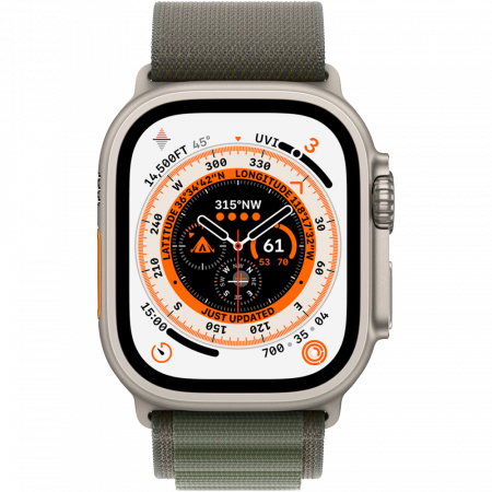Smartphone - Apple Watch Ultra 2, GPS + Cellular, 49mm Titanium Case, Olive Alpine Loop