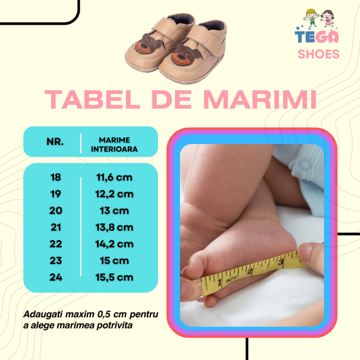 Ghetute Barefoot Maro deschis - Ursulet - captuseala material textil [7]