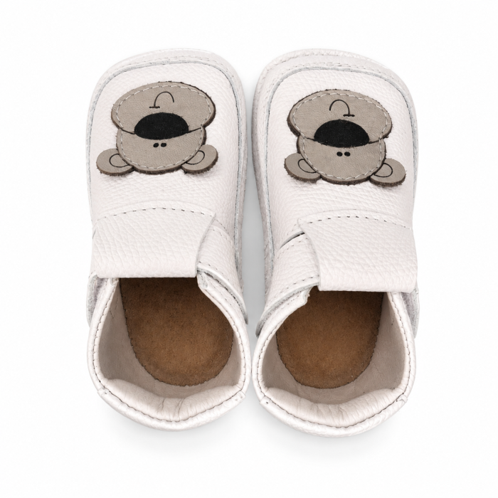 Papucei Barefoot Urtsulet alb simplu [6]