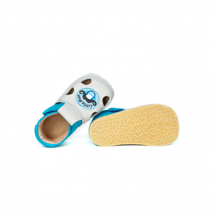 Sandalute Barefoot Albastru/gri Mustache [2]