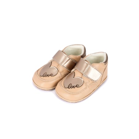 GHETUȚE - Ghetute Barefoot Bej - Inima - captuseala material textil