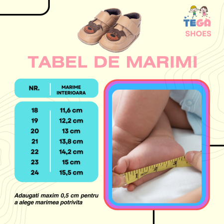 Ghetute Barefoot Maro deschis - Ursulet - captuseala material textil [6]