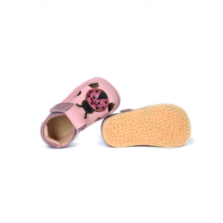 Sandalute Barefoot Mov/roz Buburuza [1]