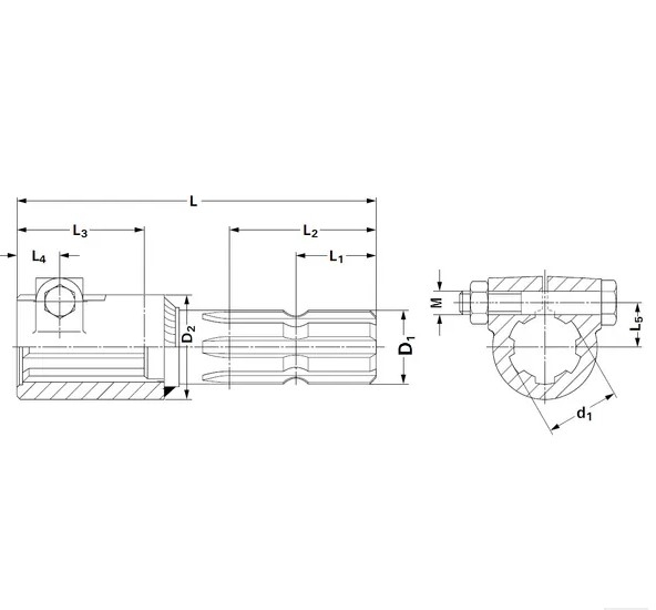 Adaptor priza cardan 1,3/4 6Z - 1,3/8 6Z 1083505 6710156 B531030403-6710006 B5310304036710006 ZGFRV.43 ZGFRV43 [4]