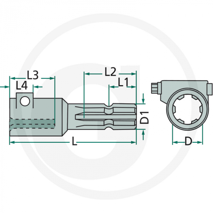 Adaptor priza cardan 1 3/8" 6 1 1/8" 6 614397036 [2]