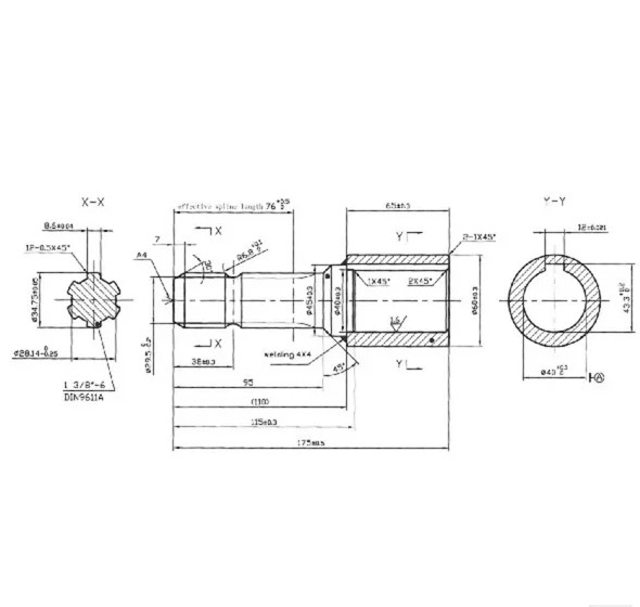 Adaptor priza cardan 1 3/8"-6 x 25mm 671020 [5]