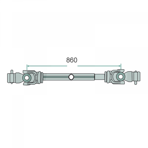 Cardan antrenare  L 860 mm, G3/G4, F22, 24 × 61 mm, 1 3/8” Z6  377086022912 4059139047413 [2]