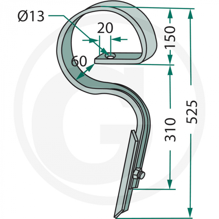 Arc cultivatoare 32x12 1801.0562   [2]