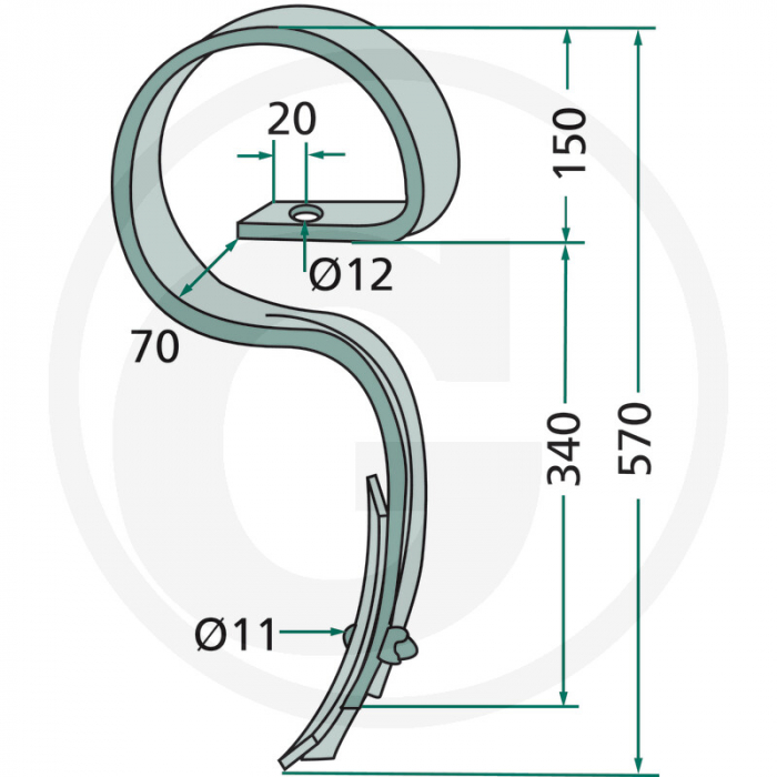 Arc cultivator 1801.1101 300502 KK300502   [2]