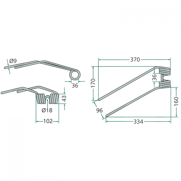 Arc grebla Deutz-Fahr - Stanga VF 0658.0391 VF 1.1040.001.501-10 [2]