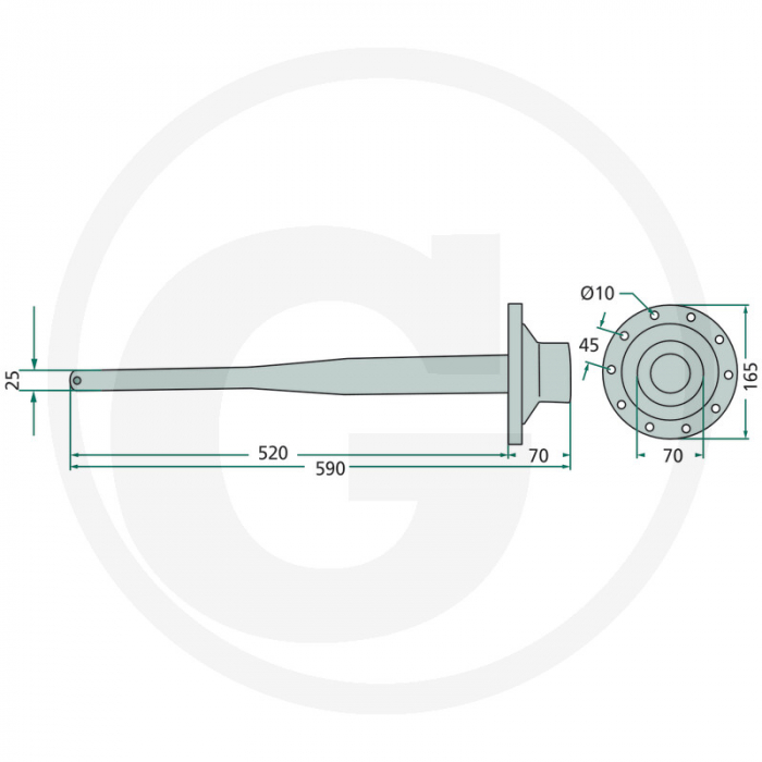 Ax cositoare Kuhn ET-0319 TF-254 ET-0157 VGET0319 [2]