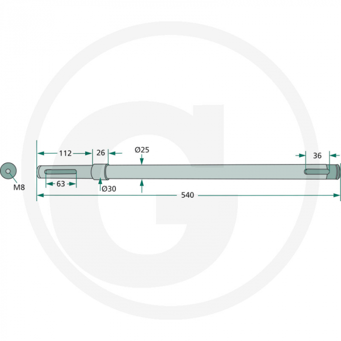 Ax cositoare Deutz-Fahr 16500261 [2]