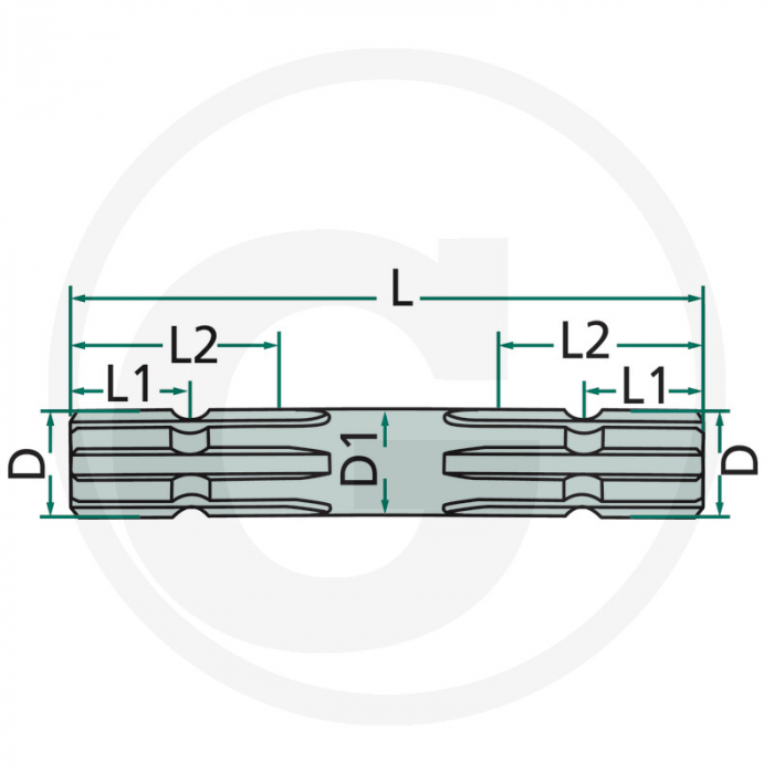 Ax profilat 1 3/8" 6 dinti 135765 0000146 6147520138138300   [2]