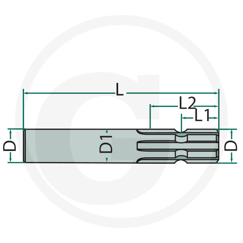 Ax profilat 1 3/8" 6 dinti L 300 mm   [2]
