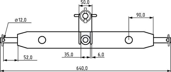 Bara Remorcare 3 Puncte Kramp Cat. 1 640 mm 2500 kg TL15081 | Tehnica Popan [3]