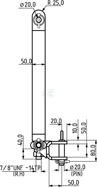 Bara Remorcare 3 Puncte Kramp Cat. 1 640 mm 2500 kg TL15081 | Tehnica Popan [2]
