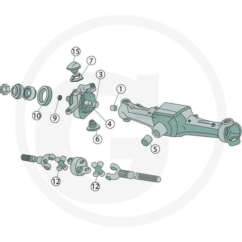 Bolt punte fata Fiat, New Holland *52.67 - L 153 MM I5140017 5140017 New Holland|Steyr|Case-IH [2]