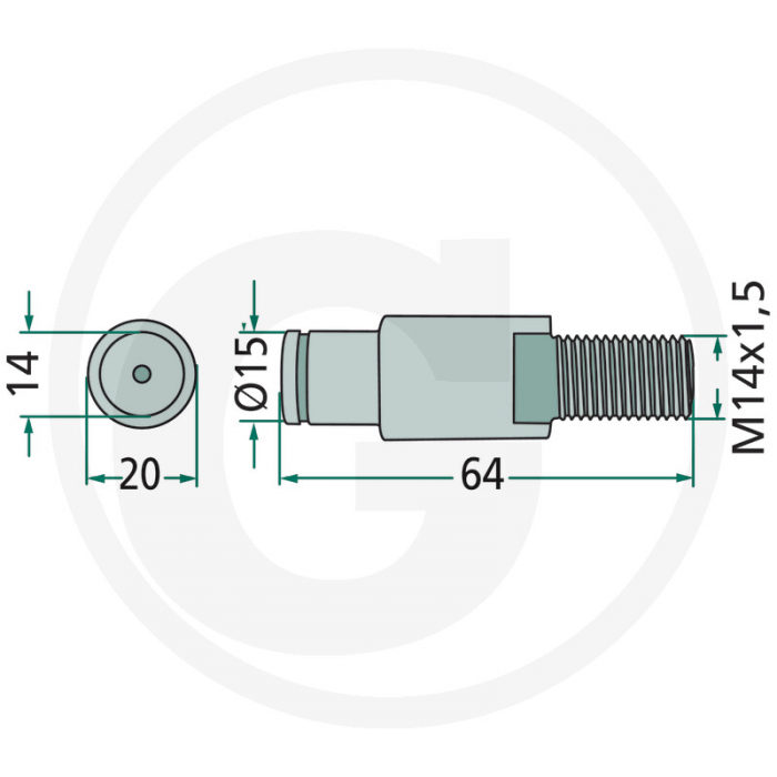 Bolt rola Fella 647121427F 121427 FEL121427 647121427F [2]