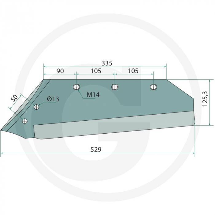 Brazdar cu varf reversibil PK301301 PK3.013.01   [2]