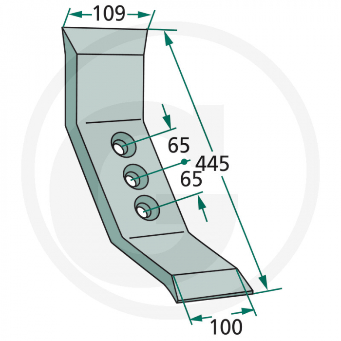 Brazdar cultivator 445x109x14 mm Pegoraro 101.PEG-30 101.PEG-30 3715   [2]