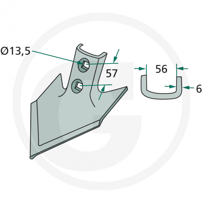 Brazdar „laba de gasca” John Deere 050-PWV-0600 050-PWV-0600   [2]