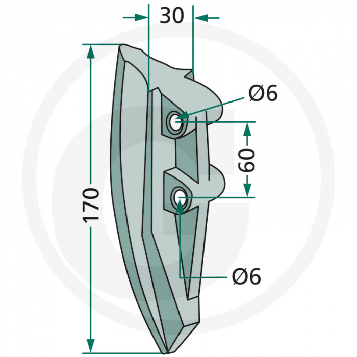 Brazdar (patina) Monosem 18099.MO-01 30046050 6716, 7141   [2]