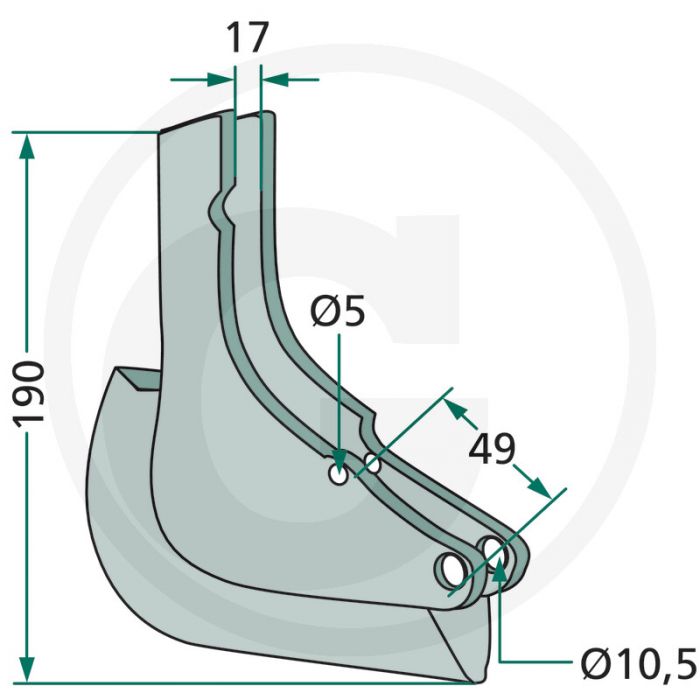 Brazdar patina semanatoare Kleine 99.KL-02 810210 KL810210 15-450-25   [2]