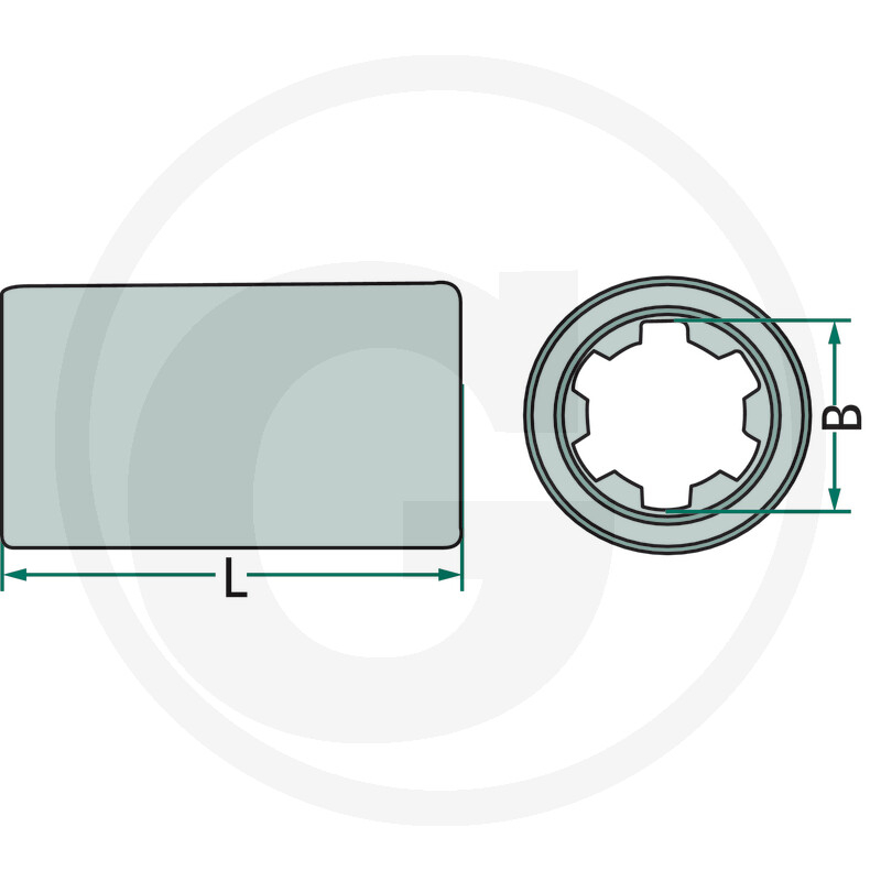 Bucsa cardan 1 1/8" 6 dinti  [2]