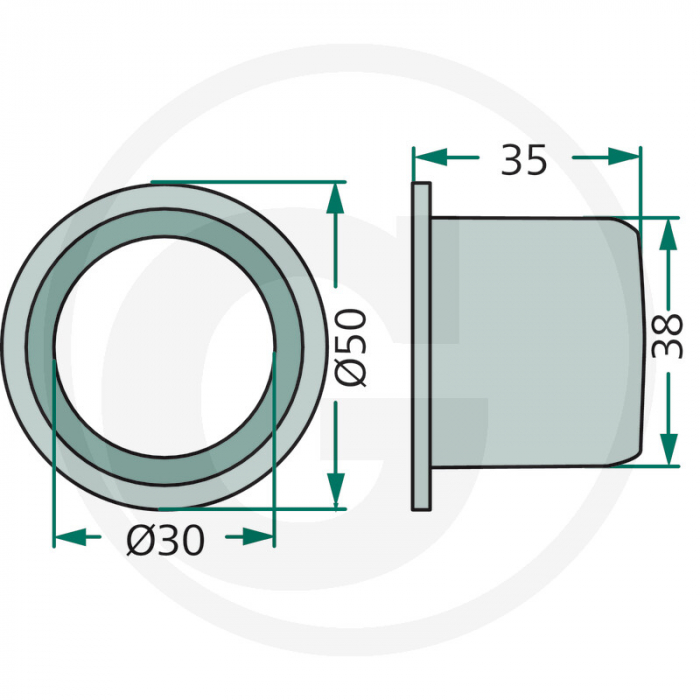 Bucsa coasa Deutz-Fahr, Pottinger 64706228402F 06228402 1.1017.020.169.00   [2]
