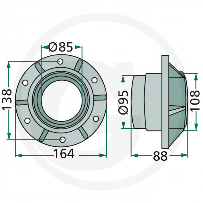 Butuc coasa KM 22* 85/90 7006295640 64706295640F   [2]