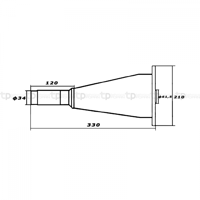 Butuc conic coasa rotativa KM 20 22    [4]