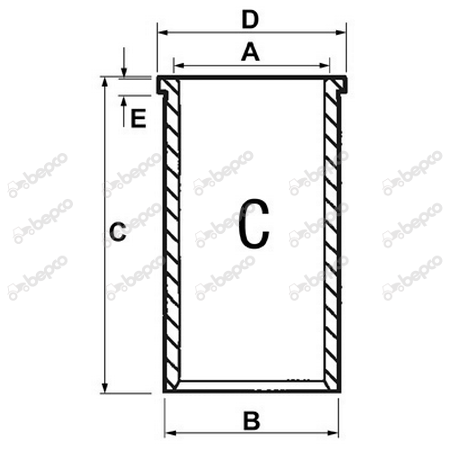 Camasa finisata Massey Ferguson  Ø 114.31 X 117.88 mm- L 230.70 mm [2]