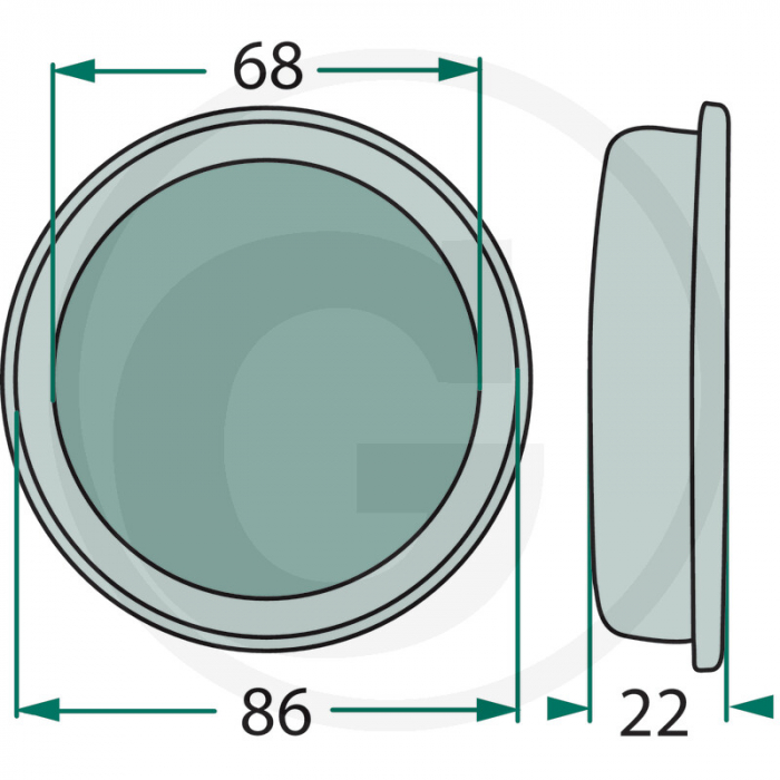Capac rulment coasa Deutz-Fahr 64706228352F 06228352 1.1017.010.154.00   [2]