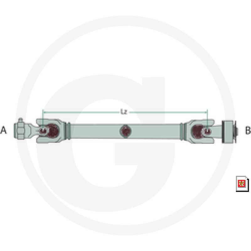 Cardan antrenare  L 860 mm, G5/G6, F24, 32 × 76 mm, 1 3/8” Z6 - Ambreiaj 377086024956R 4059139047772 [2]