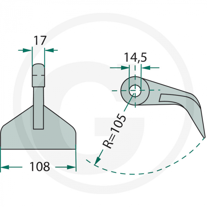 Ciocan cutit OMARV 63-RM-7-14 cu Ø14 63-RM-7-14   [2]