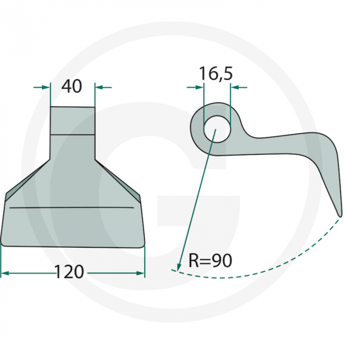 Ciocan cutit tocator Cabe 63-RM-8 cu Ø16 63-RM-8 222022001   [2]