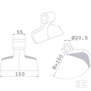 Ciocan cutit tocator Calderoni 63-RM-10-20 cu Ø20 63-RM-10-20 [2]