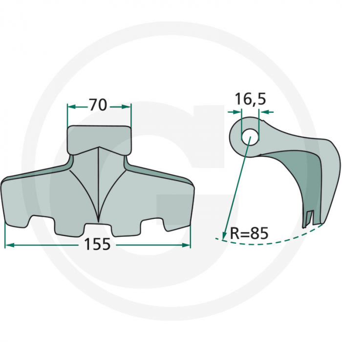 Ciocan cutit tocator Chabas 63-RM-3 cu Ø16 63-RM-3   [2]