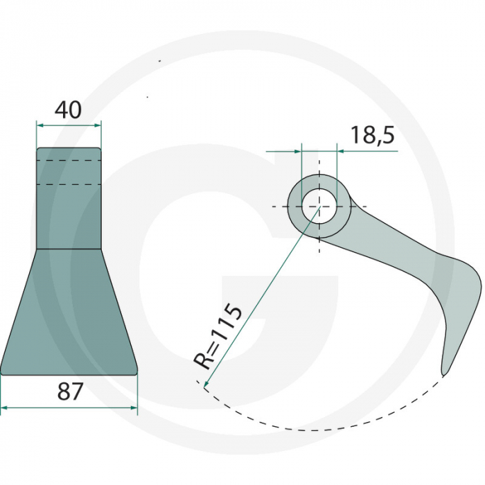 Ciocan cutit tocator F.A.E 3200559 cu Ø18 3200559 111023000   [2]