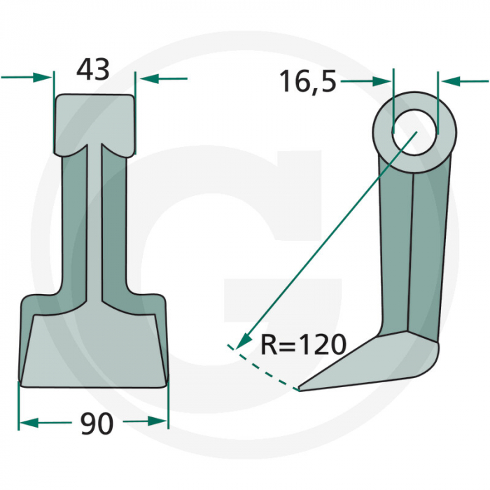 Ciocan cutit tocator Falc 63-RM-39 cu Ø16 63-RM-39 F450433 [2]