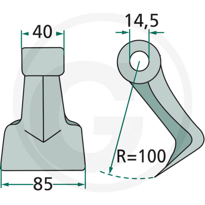 Ciocan cutit tocator Fiedler 63-M-37-14 cu Ø14 63-M-37-14   [2]