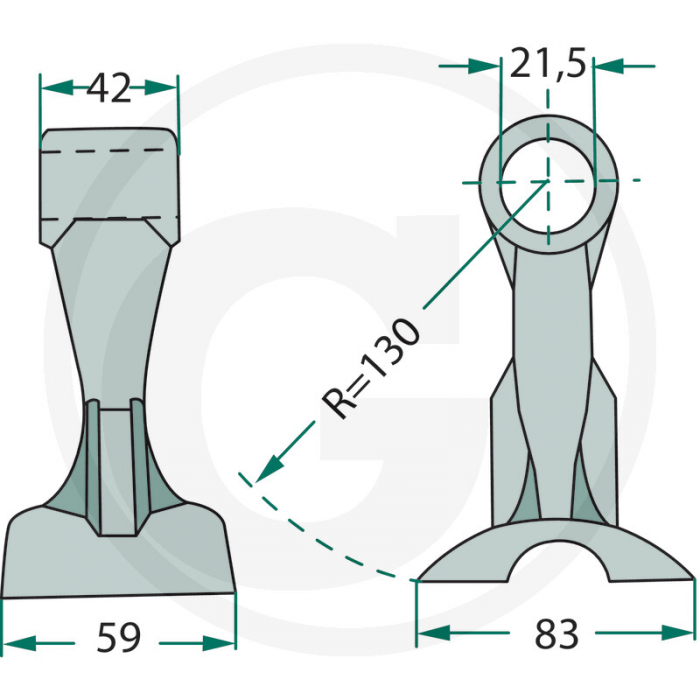 Ciocan cutit tocator Lagarde 63-RM-804 cu Ø21 63-RM-804   [2]